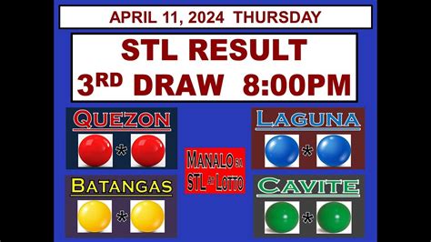 STL 3RD Draw 8PM Result STL Quezon STL Laguna STL .